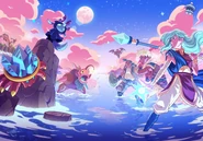 Key art of Zale, Valere, and Garl fighting enemies.