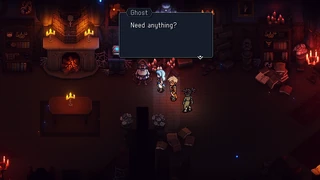 The merchant at the Haunted Mansion.