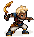 Zale's idle combat animation from the official Sea of Stars website.