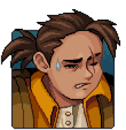 Talk portrait of Garl wincing.