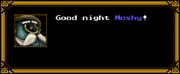 The Clockwork Concierge says good night to Chemosha.