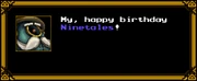 The Clockwork Concierge wishes Ninetales a happy birthday.