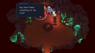 The merchant at the Wind Tunnel Mines.