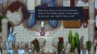 The merchant at Cloud Kingdom.