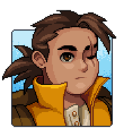 Talk portrait of Garl with a neutral expression.