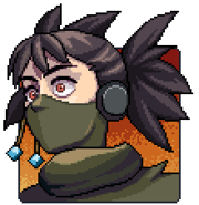 Talk portrait of Seraï with a surprised expression.