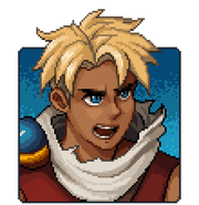 Talk portrait of Zale with a determined expression.