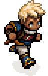 Zale's running animation from the official Sea of Stars website.