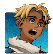 Talk portrait of Zale with a surprised expression.