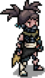 Seraï cyborg's idle sprite.