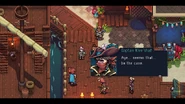 Captain Klee'shaë speaking with a pirate accent.