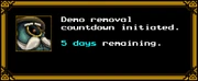 The Clockwork Concierge starts a countdown towards the removal of the Sea of Stars'"`UNIQ--nowiki-00000000-QINU`"'s backer demo.