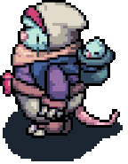 A Molekin walking to the left.