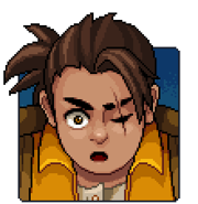 Talk portrait of Garl with a shocked expression.