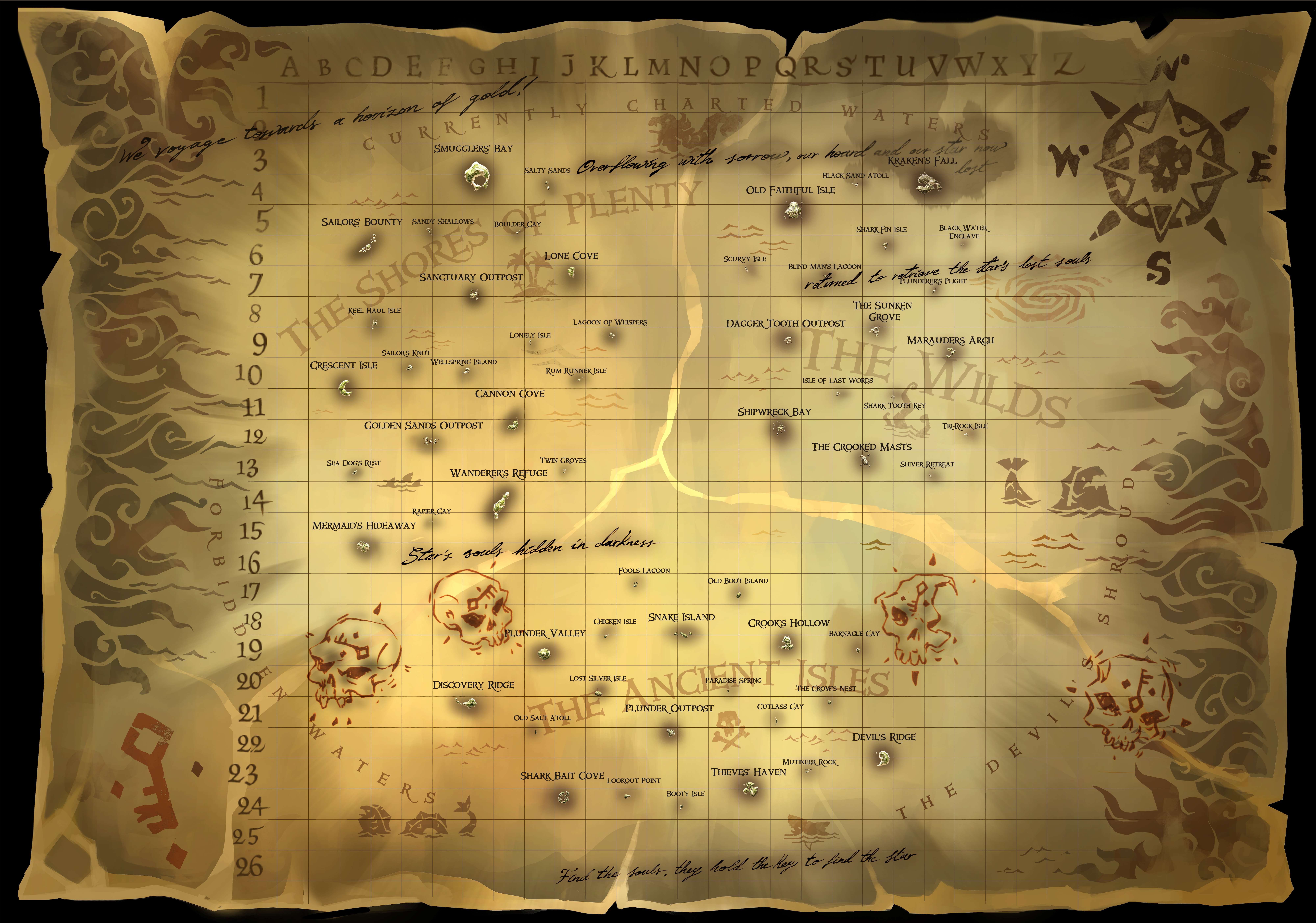 sea of thieves island maps