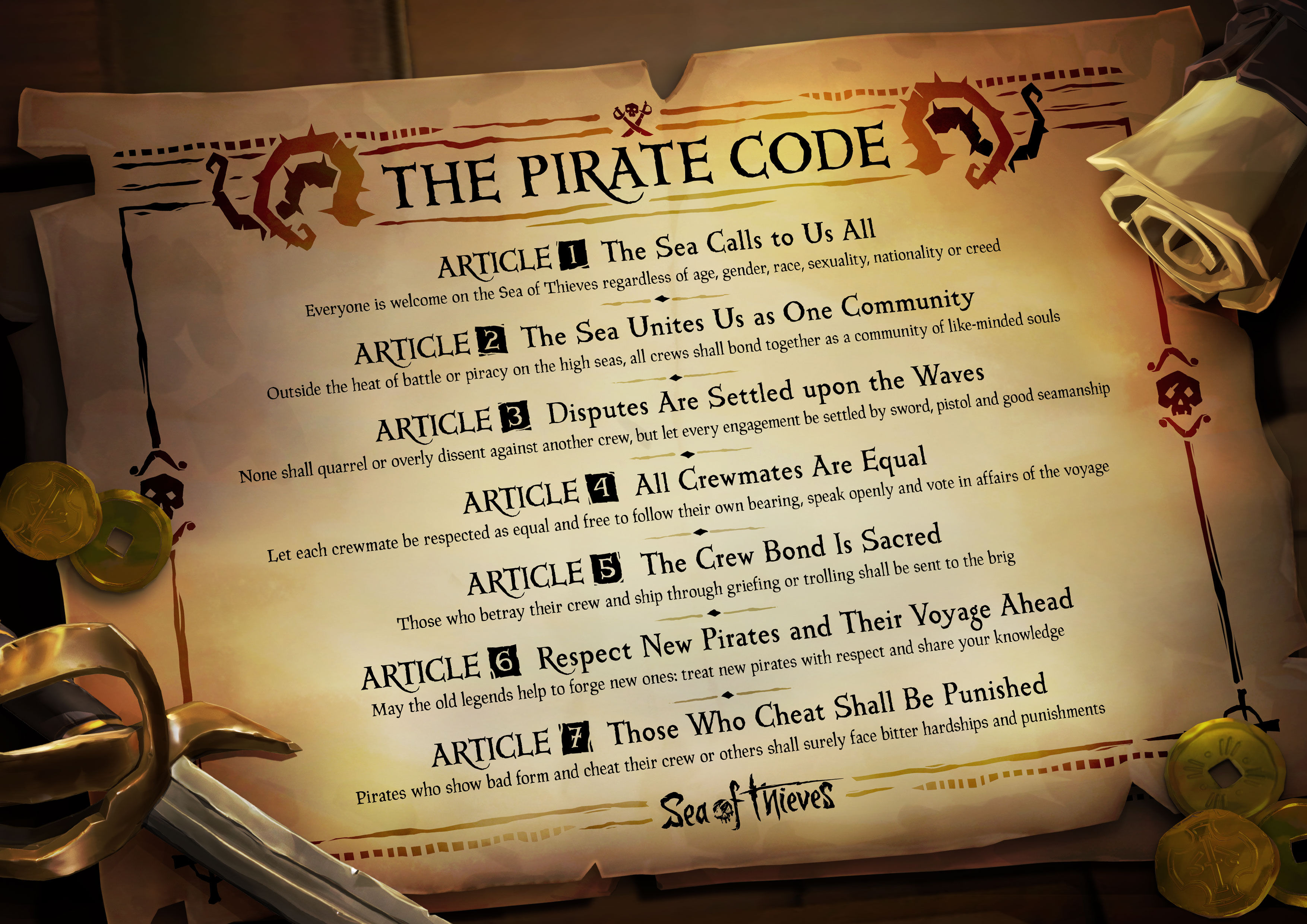 THE PIRATE CODE! : r/Seaofthieves