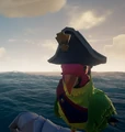 The Macaw with the Macaw Admiral Outfit equipped.