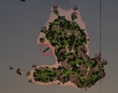 Weathered Pier in the Bay on the map