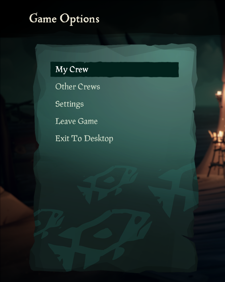 Game Options  The Sea of Thieves Wiki