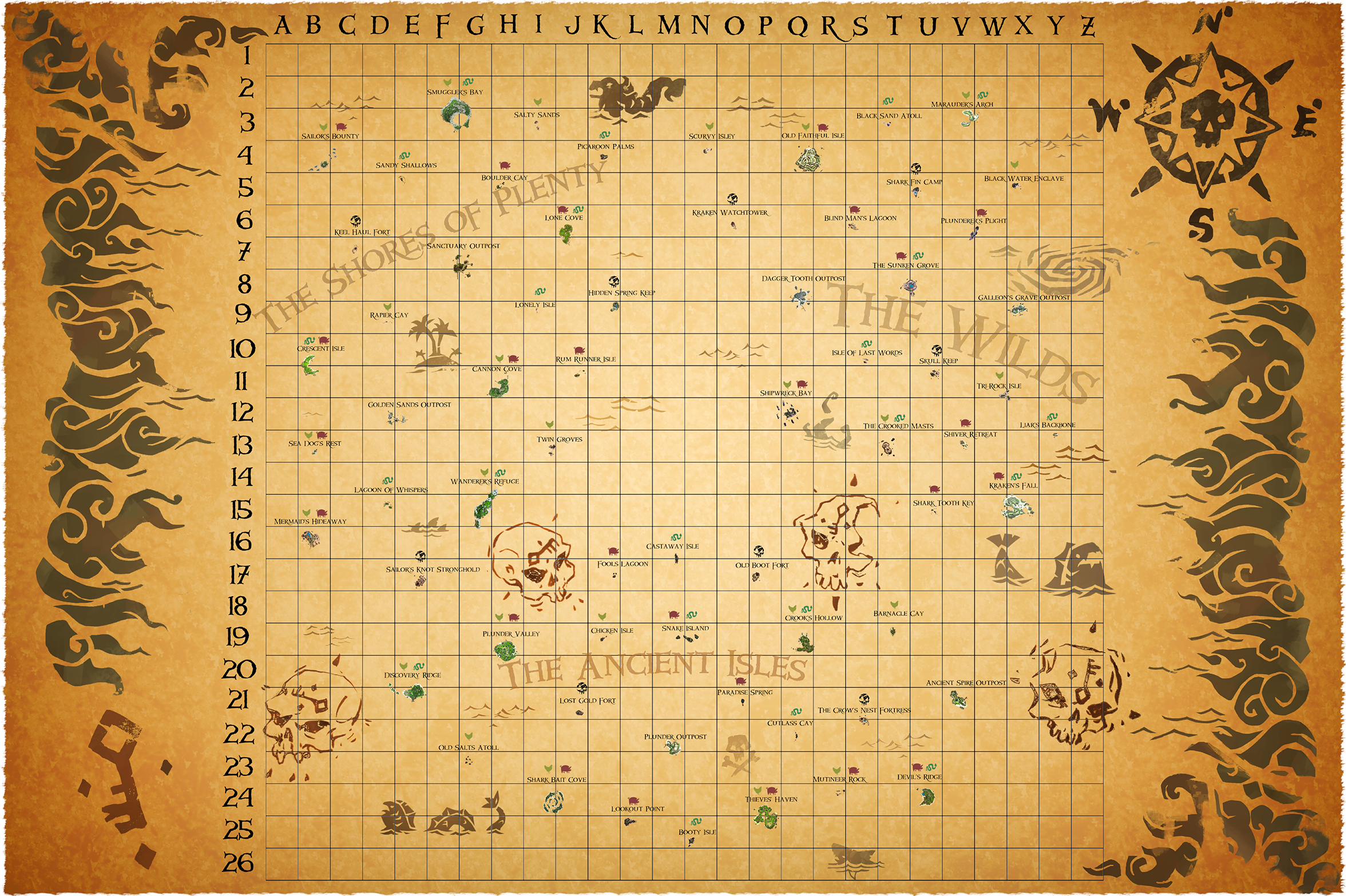 pic Sea Of Thieves Uncharted Islands Locations locations the sea of thieves wiki