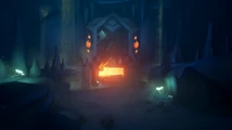 The way into the Flame Traps of the first Room.