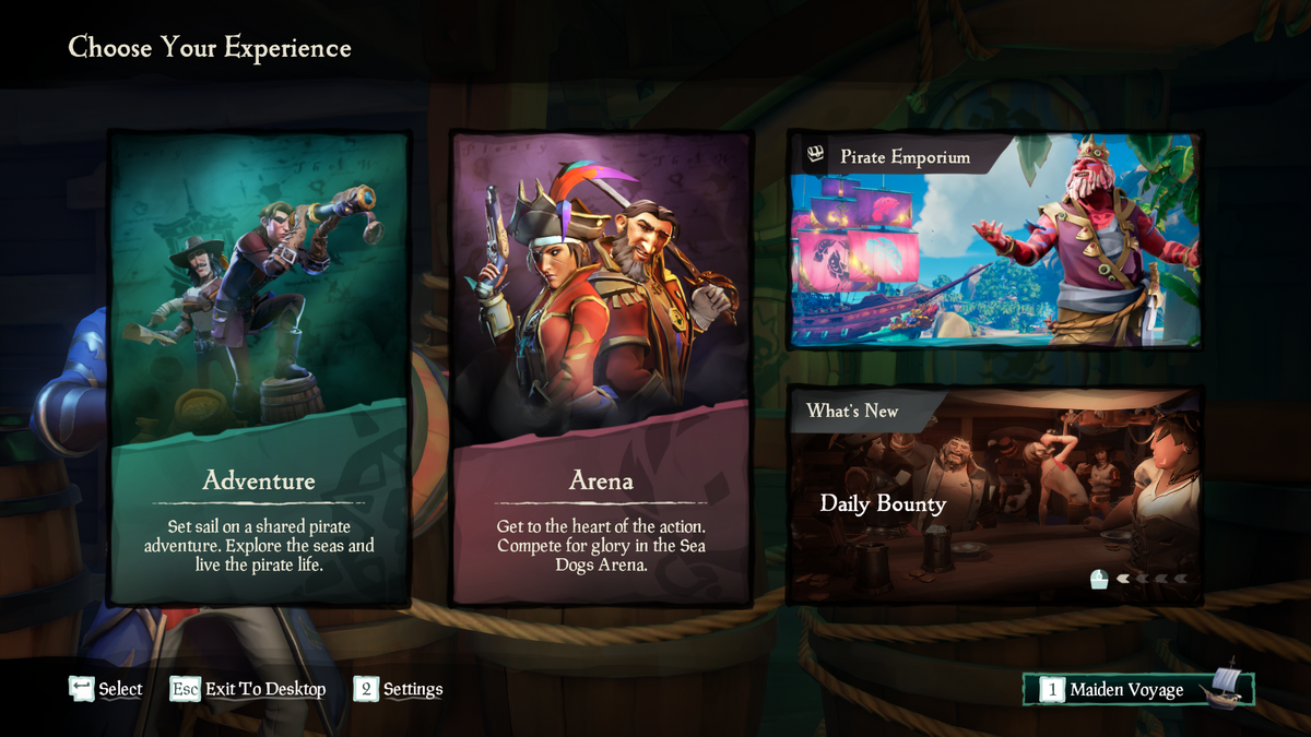 Main Menu The Sea of Thieves Wiki