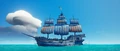 The Wailing Barnacle ship set on a Galleon.