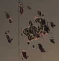 The island as seen on the Map Table.