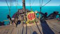 The wheel on a galleon.
