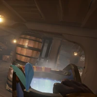 Boiling water in a bucket.