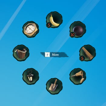 Opening the item menu brings up your current items.
