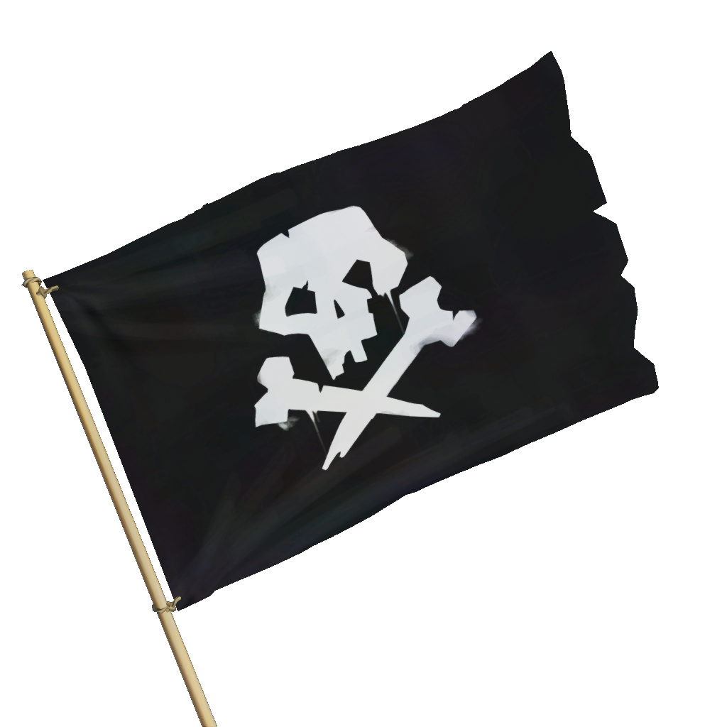 Drapeau Pirate Jolly Roger Sur Un Ciel Nuageux