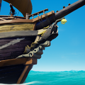 The Scurvy Bilge Rat Figurehead on a Galleon.