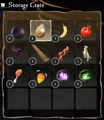Storage Crate inventory screen.