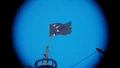 The Shark Hunter Flag on a Galleon.