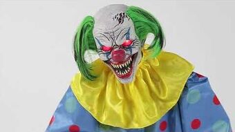 ANIMATED CROUCHING RED CLOWN Halloween Prop New 2019 