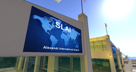 SLAI logo, main terminal building (07-14)