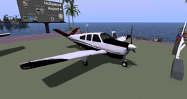 Beechcraft Bonanza with standard landing gear.