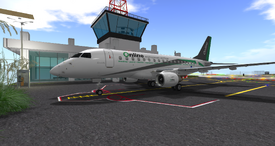 Embraer E170 with Online livery at Meriman's Airport (April 2015).