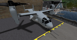 CV-22B Osprey located at Fanghammer Airfield.