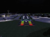 Runway 13 Touchdown by Night