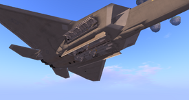 F-22 Raptor with missile bay doors opened.