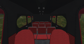 Porter interior in "airline" configuration.