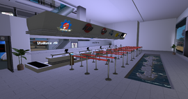 Seychelles Municipal Airport check-in counters (November 2014).