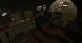 ZSK & A-T B-17's interior looking at the Navigator's table and the bombardier's seat.