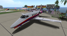 An Embraer Phenom 100 at Hollywood Airport.