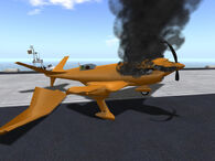 Terra demonstrates wing and propeller damage simulation.