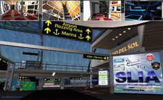 Second Life Int. terminal interior montage (March 2012).