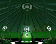 Meeting room looking up at the cieling