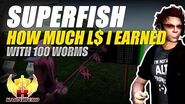 SuperFish Fishing ★ How Much L$ I Earned Fishing With 100 Worms